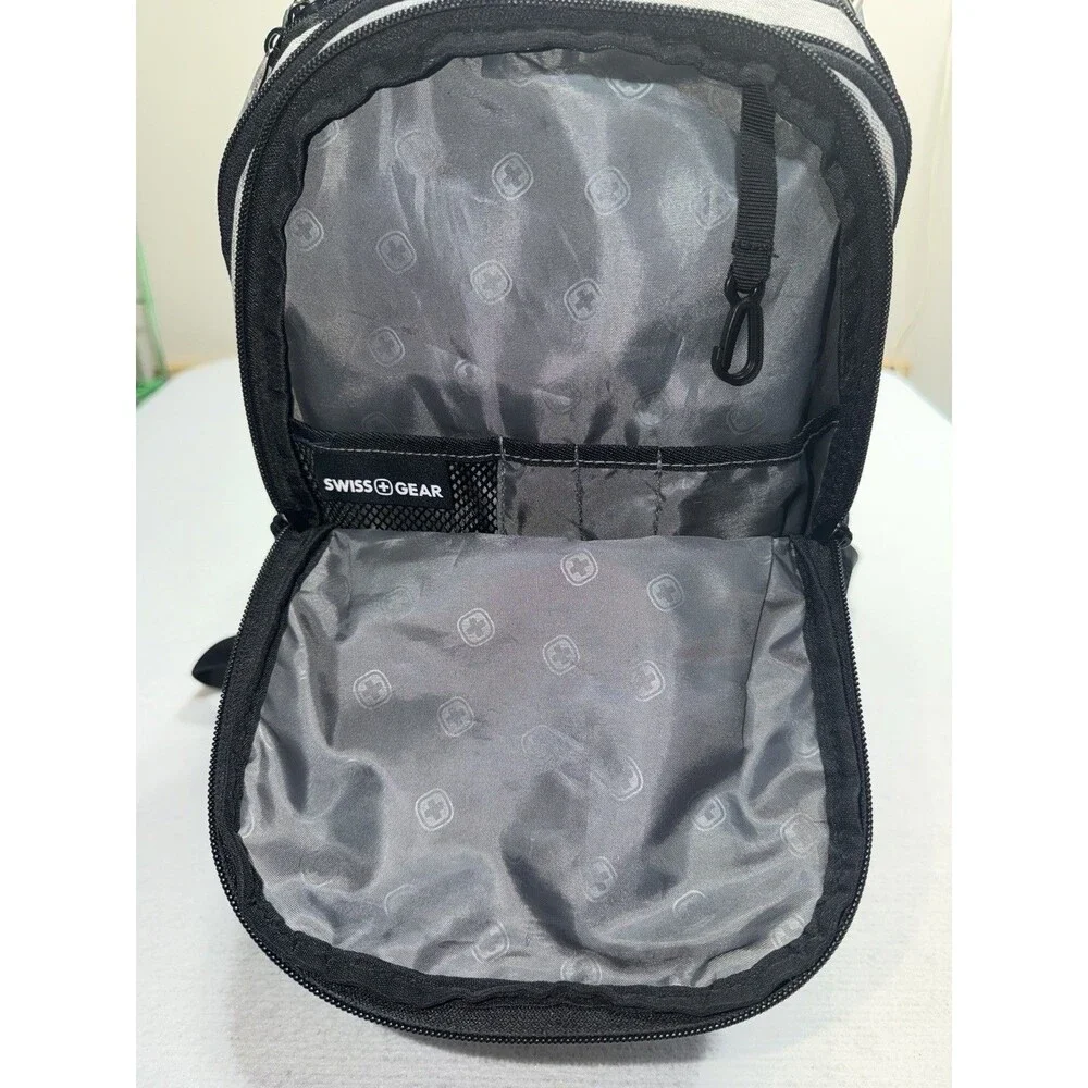 SwissGear Wenger Airflow Back System Laptop Backpack Gray Black Travel Bag
